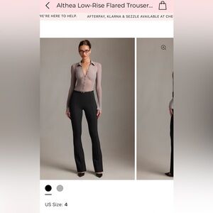 Oh Polly Black Flared Women's Pants (Althea)